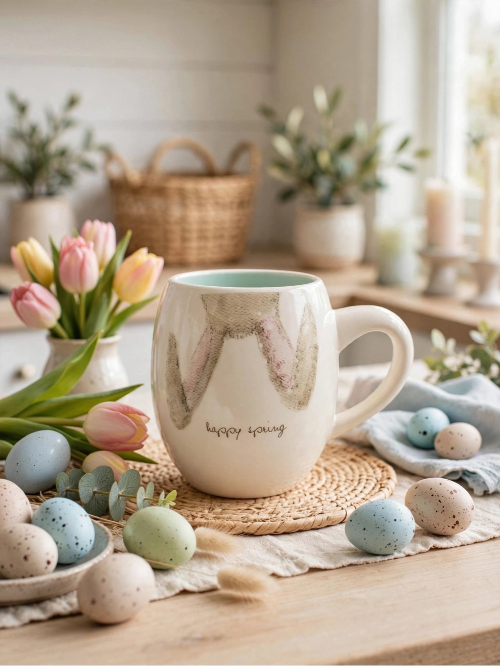 Rae Dunn/Magenta Happy Spring Mug